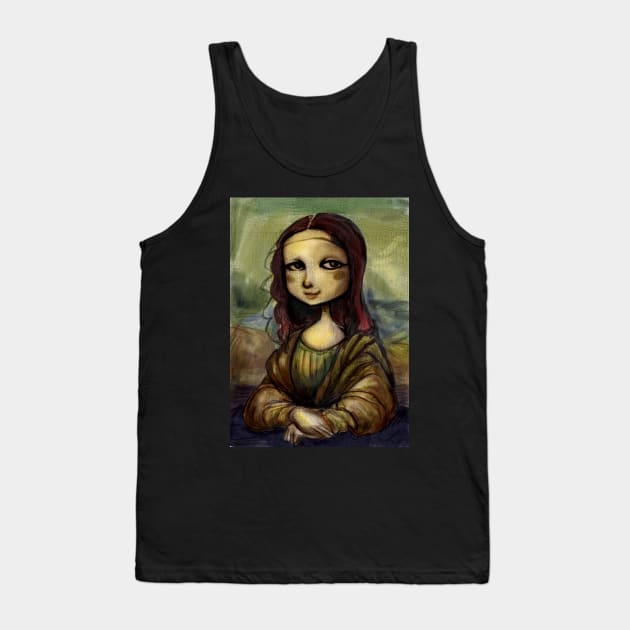 La Joconde : Mona Lisa, Cartoony. Tank Top by Kornichon